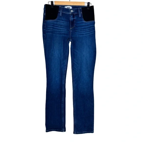 PAIGE Cindy Maternity Straight Leg Jeans In Suncrest Size 26 - Picture 4 of 16